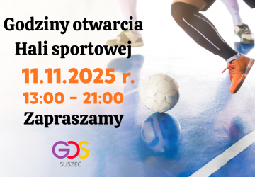 Godziny otwarcia hali sportowej 11.11.2025 r.